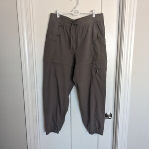 Lululemon Convertible Zip Off High Rise Hiking Joggers - Nomad Brown sz 14
